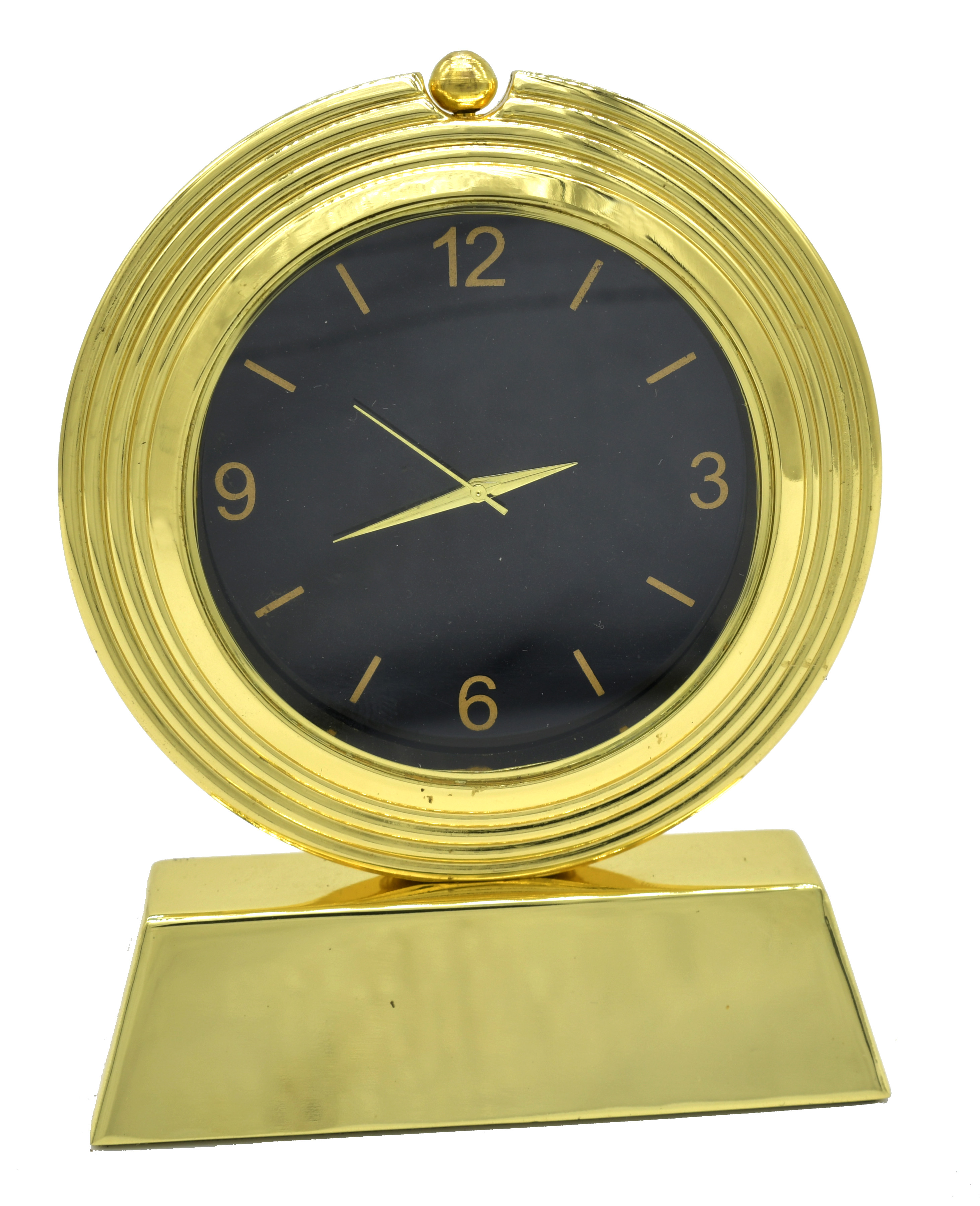 A Fantastic Timeless Gold Plated Desk Clock 617 Gold - Zedgift